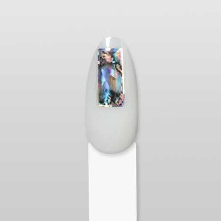 Nail stickers "broken glass", foil, blue/gold/graphite color-2
