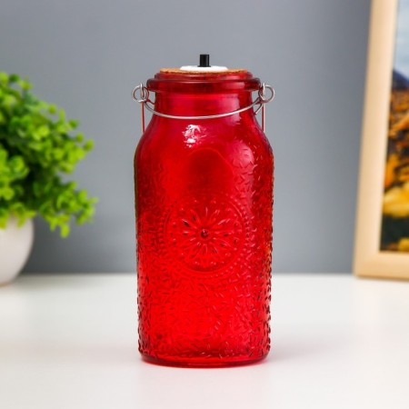 Nightnik "Dellos" LED from batteries red 7x7x17.5 cm Risalux-4