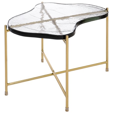 Sigryd coffee table, 540 × 390 × 400 mm, transparent / gold color-8
