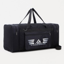 Road bag on lightning, 3 external pockets, a long belt, black color