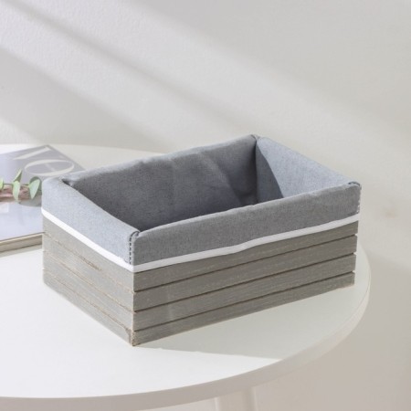 Basket for storage of the storage shares, 24 × 15 × 10 cm, medium, gray color-1