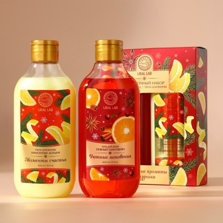 Gift set New Year: shower gel and bath foam, 2x300 ml, New Year-1