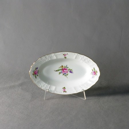 Oval Bernadotte dish, Mayce Bouquet decor, 24 cm-1