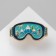 Snowboarder glasses icon of views, color in gold