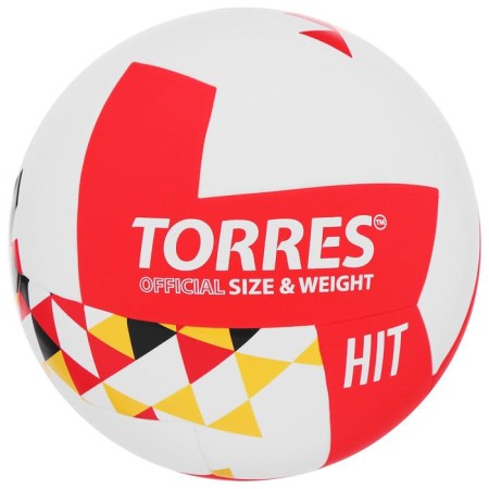 Volleyball ball Torres Hit, PU, ​​glued, 12 panels, p. 5-4