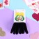 Hair elastic band "Avocado Love" (set 6 pcs) a couple, 4 cm, black
