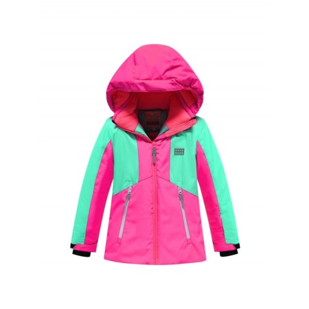 Ski costume for a girl, height 146 cm, pink color-1