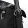 Female bag with pockets of leatherette, black