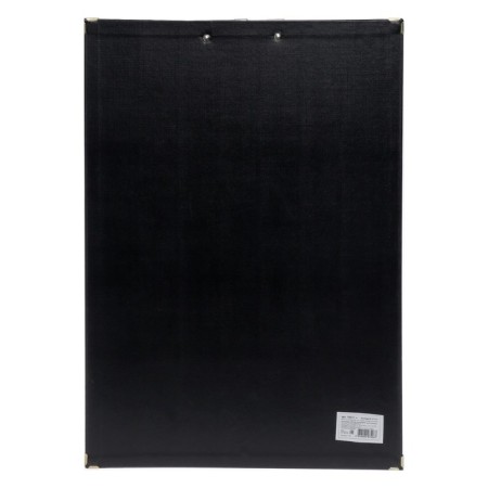 A tablet with a clamp A3, 420 x 320 mm, covered with high -quality boumvinyl, with metal corners, black (clipboard)-2