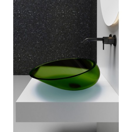 ABBER KRISTALL AT2812EMEMERALD sink, overhead, 535x425x150 mm, green-3