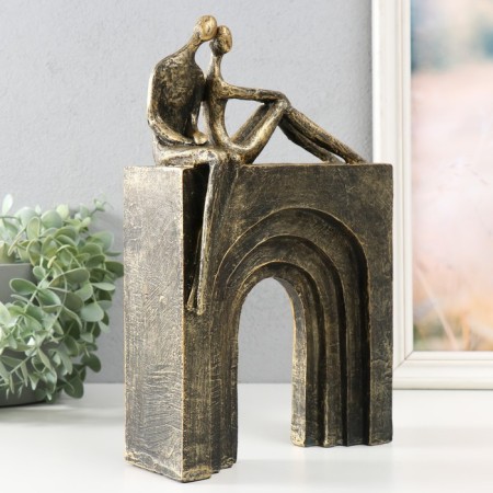 Polystone souvenir "Two on the arch" under metal 19.2x8.7x30.4 cm-1