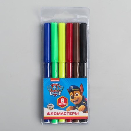 Flomasters, 6 colors, PAW PATROL-2