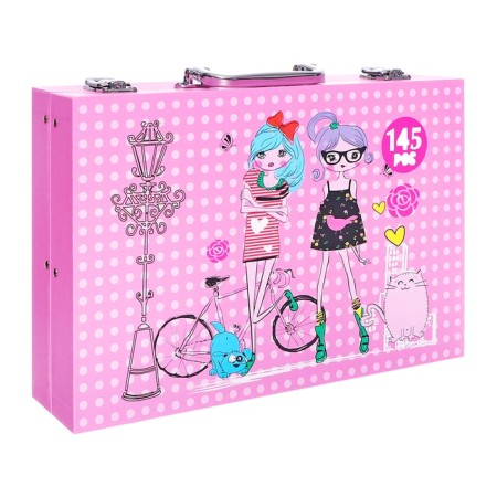 Set for drawing a girl pink-1