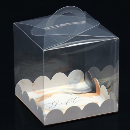 Confectionery box, chest, packaging, “marble”, 11 x 11 x 11 cm
