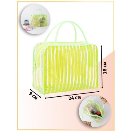 Lightning cosmetic bag, green color-3