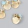 Decor for creativity Metal "Cat's Eye with forget -me -not" pearls, gold 0.8x2x2.1 cm