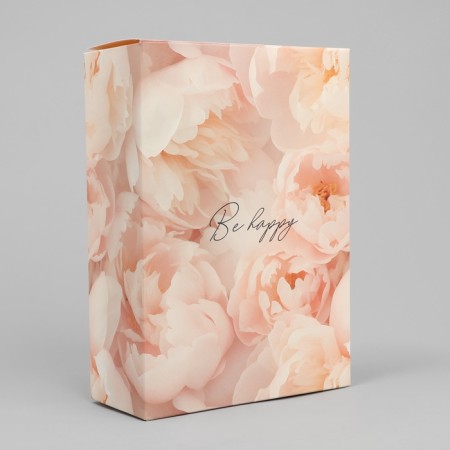 Gift folding box, packaging, “delicate peonies”, 16 x 23 x 7.5 cm-1