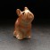 Porcelain figurine "French bulldog", chocolate, 4.5x7x8 cm
