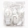 A set of locks for doors and boxes, fabric, 20.5 cm, 6 pcs., White color, crumb I