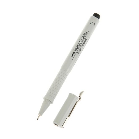 Handle capillary for drawing and drawing Faber-Castell Liner ECCO Pigment 0.3 mm, pigment, black, 166399