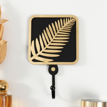 Decorative tree "Palm leaf" Black, mirror 4.3x1.5x19.5 cm