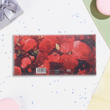 Money envelope "In this anniversary!" Red roses, 16.5 x 8 cm-2