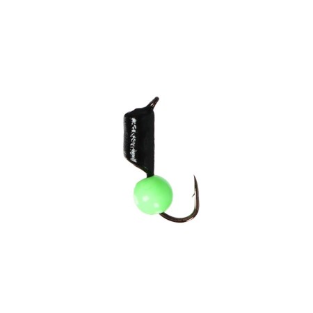 Mormyshka column black + green ball, weight 0.8 g-1