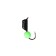 Mormyshka column black + green ball, weight 0.8 g
