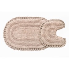 Set of bathroom mats Sofi de Marko Olivia, size 60x100 cm, 50x50 cm, powder color