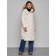 Coat insulated winter female, size 50, beige color