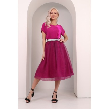 Female skirt, size 50, color fuchsia-3