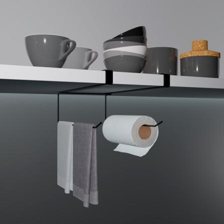 Holder for kitchen utensils and cutting boards of a shade, 27 × 11.5 × 8 cm, black color-3