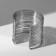 Bracelet "Cuff" threads, silver color