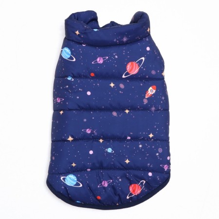 Dog jacket "Cosmos", size S, dark blue (DS 26, Osh 24, OG 34 cm)-7
