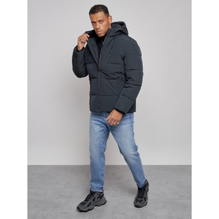 Male Winter jacket, size 56, dark blue color-10