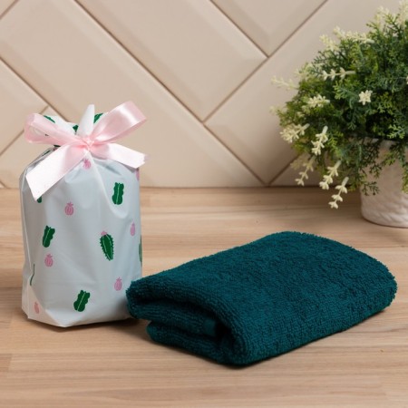 A towel in a bag saving and I "Cacti" View 4, 30*60 cm, 100% cotton, 320 g/m2