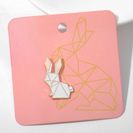The icon "graphic animals" hare, white color in gold-1