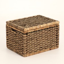Wicker basket, 52x42x35 cm, reeds, seaweed
