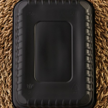 Container Plastic disposable "Yuzhuralpak", KR-179, 750 GR, 17.9 × 13.2 × 5 cm, black color-2