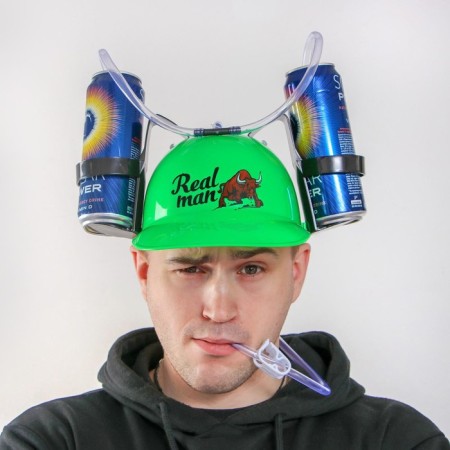 Helmet with holes for banks "real man"-2