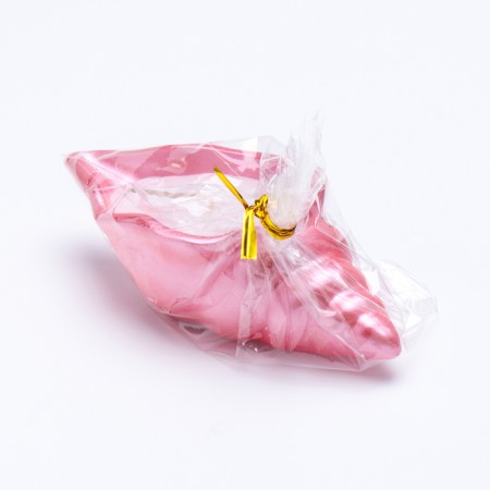 Candle "shell" in a candlelight of gypsum is small, 11.5x5.5x3.5 cm, pink-3