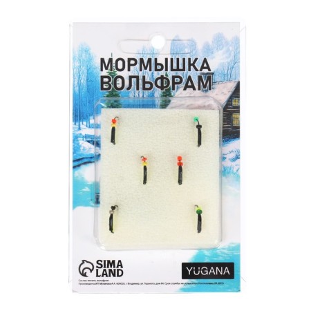Mormyshka column black, lime abdomen + beads, weight 0.25 g-3