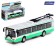 Metallic trolleybus, 1:72, inertial, green color