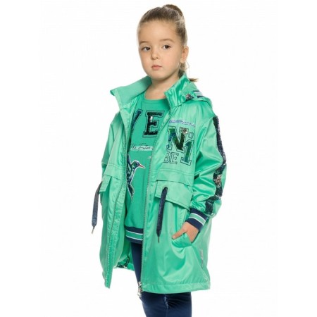 Плащ для девочек, рост 98 см, цвет зеленый-2
