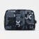 Cosmetic bag with lightning, black color