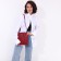Cross-Bodi bag with zipper, burgundy color