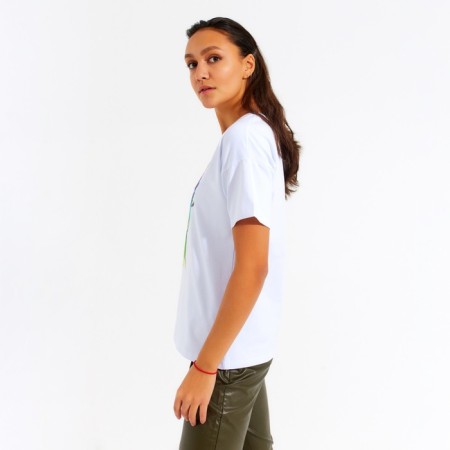 Women's T-shirt Minaku "Girl" Color White, Rr. 48-1