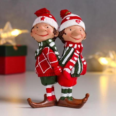 Souvenir Polystone "Assistants of Santa Claus - Elves" 10.5x5x6.5 cm
