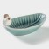 Ceramic serving "Bird on a leaf", 15.5 × 8.5 cm, blue color