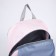 School textile Backpack 46x30x10 cm, vertical pocket, gray color, pink